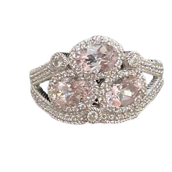 Judith Ripka Jewelry - Judith Ripka Sterling Silver CZ Sparkling Ring Size 10